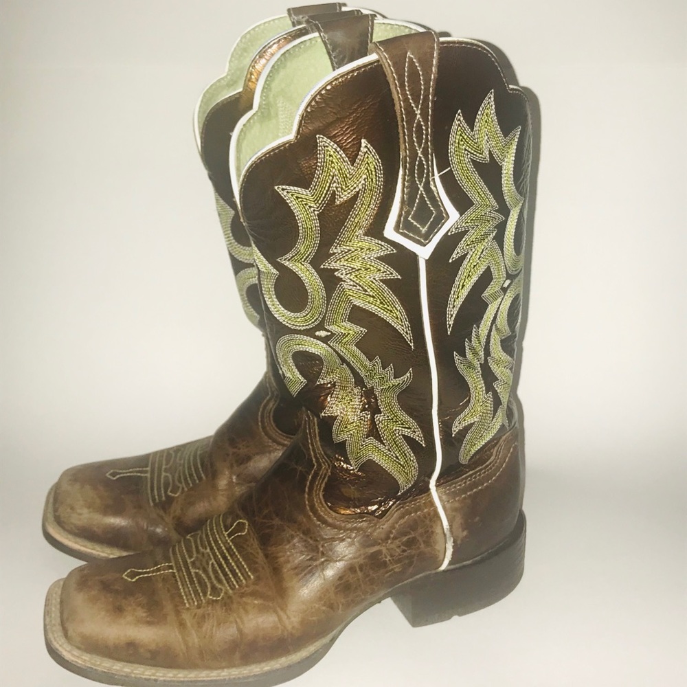Ariat Brown Leather Western Cowboy Boots
